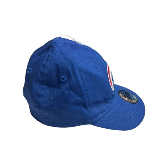 New Era Blue Infant Chicago‎ Cubs Bear Logo Fitted Stretch Baseball Cap Hat NWT - Picture 4 of 6